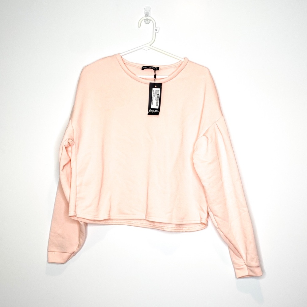 Nasty Gal Balloon Sleeve Oversized Sweatshirt L